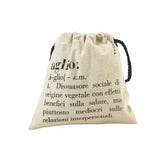 VILLA D'ESTE HOME TIVOLI Sacchetto Aglio Garlic 15x15cm in Cotone