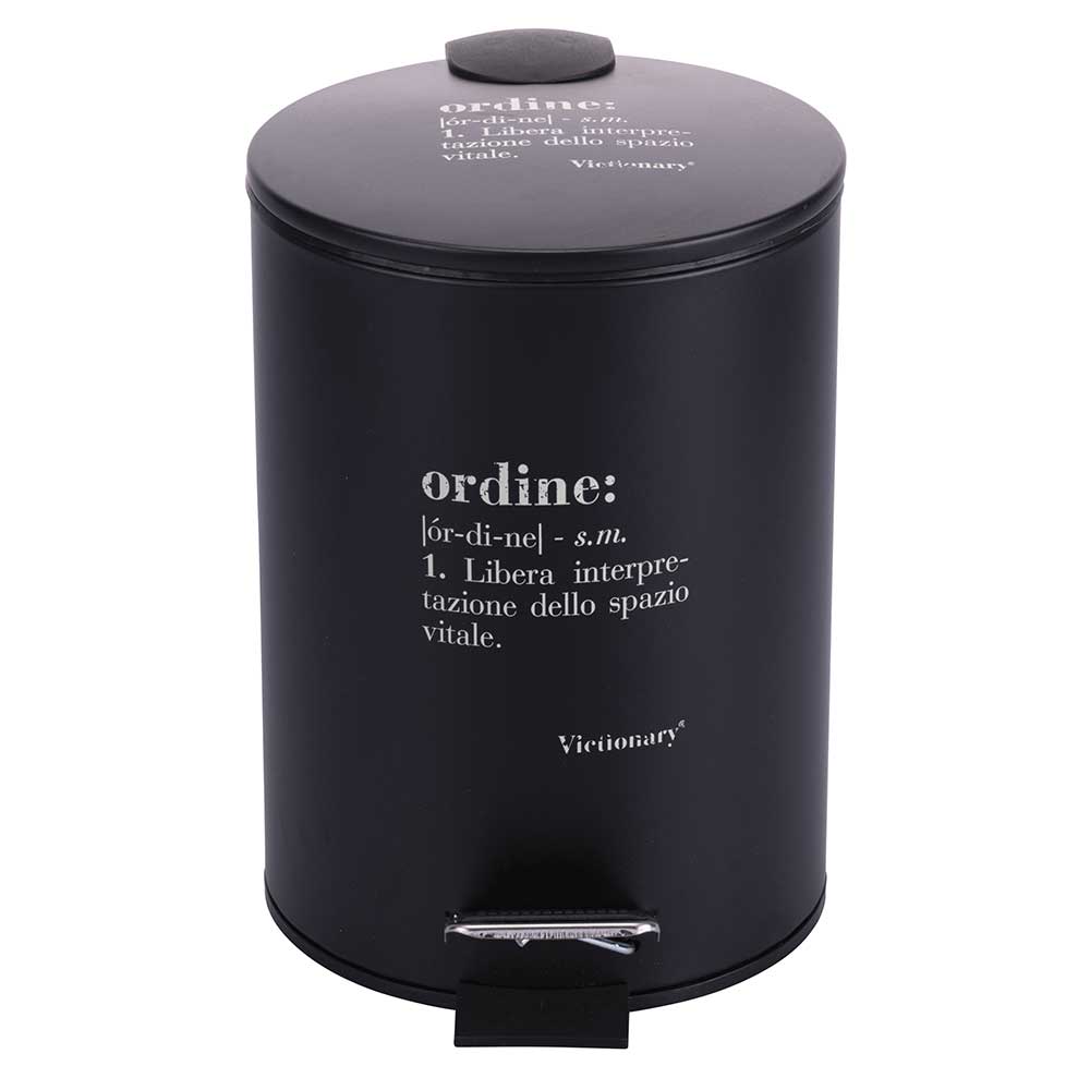 VILLA D'ESTE HOME TIVOLI Victionary Toilette Pattumiera 3L Plastica Nero