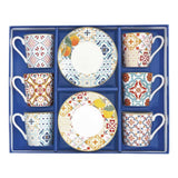 EASY LIFE Set 6 Tazzine Espresso 100ml con Piattini in Gift Box Siracusa