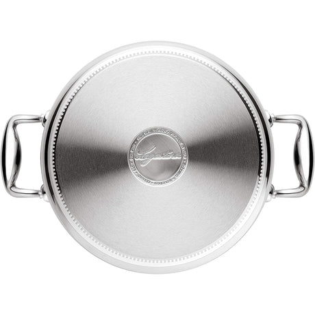 LAGOSTINA Accademia Casseruola Bassa 2 Maniglie con Coperchio 28cm Acciaio Inox