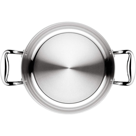 LAGOSTINA Accademia Casseruola Bassa 2 Maniglie con Coperchio 28cm Acciaio Inox