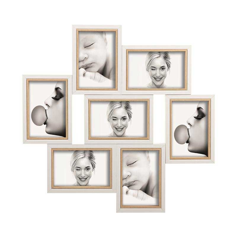 Portafoto multiplo Mascagni Casa in legno per 7 foto 13x18 cm