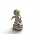 Statuina Angioletto su Nuvola Rosa NAO in porcellana lucida 17 cm