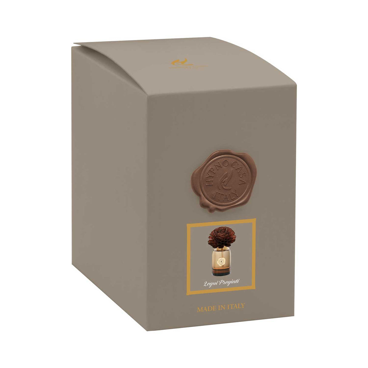 HYPNO CASA Diffusore a Bastoncini con Fiore Marrone 50ml Legni Pregiati