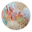 Piatto piano Oceano Brandani in melamina con decoro marino 27 cm