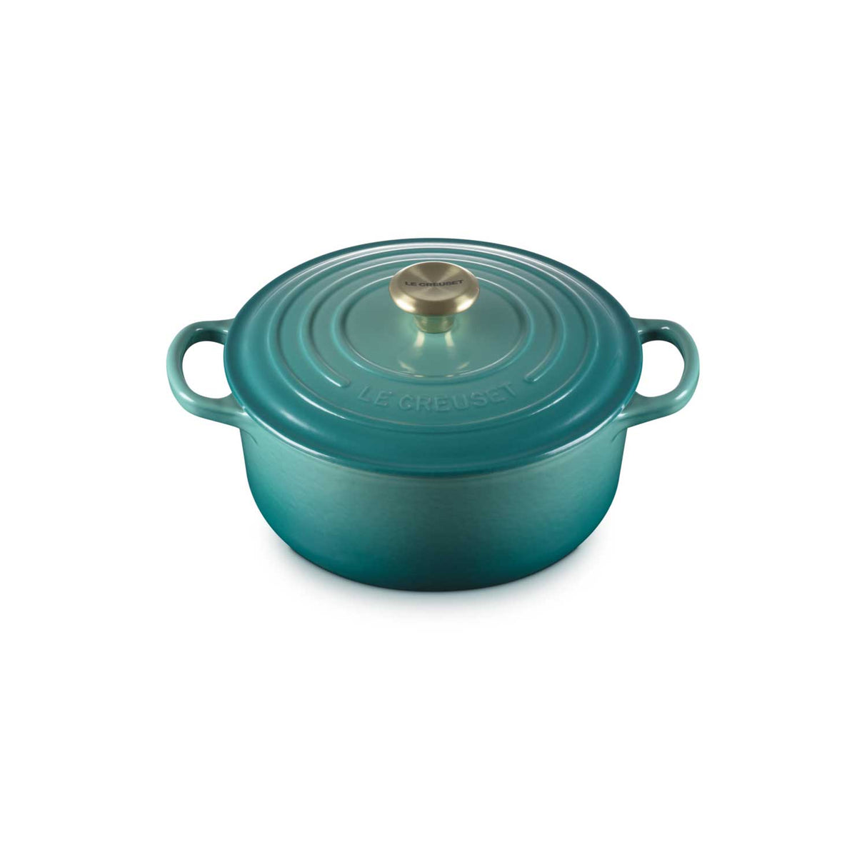 LE CREUSET Cocotte Rotonda Evolution 20cm Blu Riviera Ghisa Vetrificata