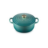 LE CREUSET Cocotte Rotonda Evolution 20cm Blu Riviera Ghisa Vetrificata