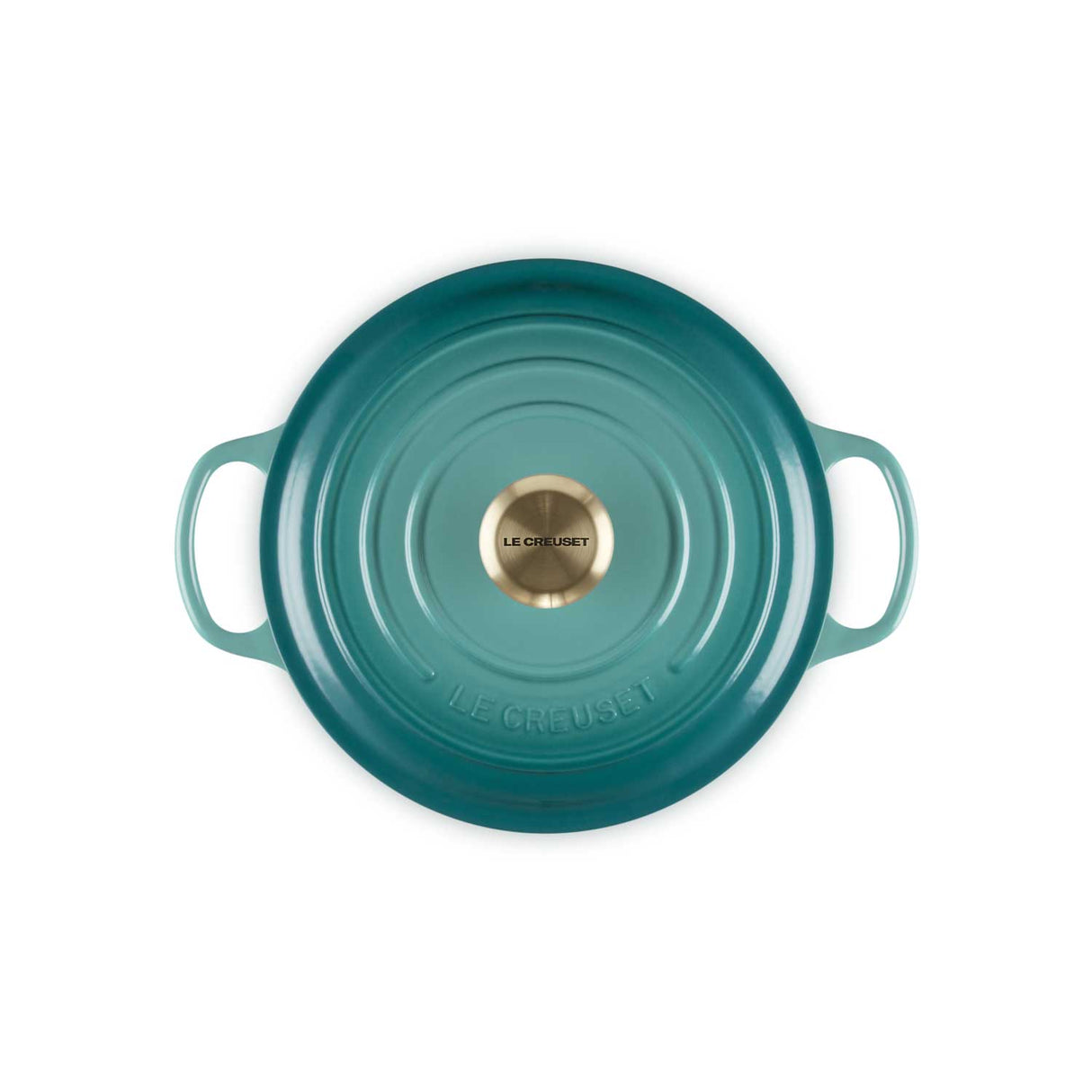 LE CREUSET Cocotte Rotonda Evolution 24cm Blu Riviera Ghisa Vetrificata