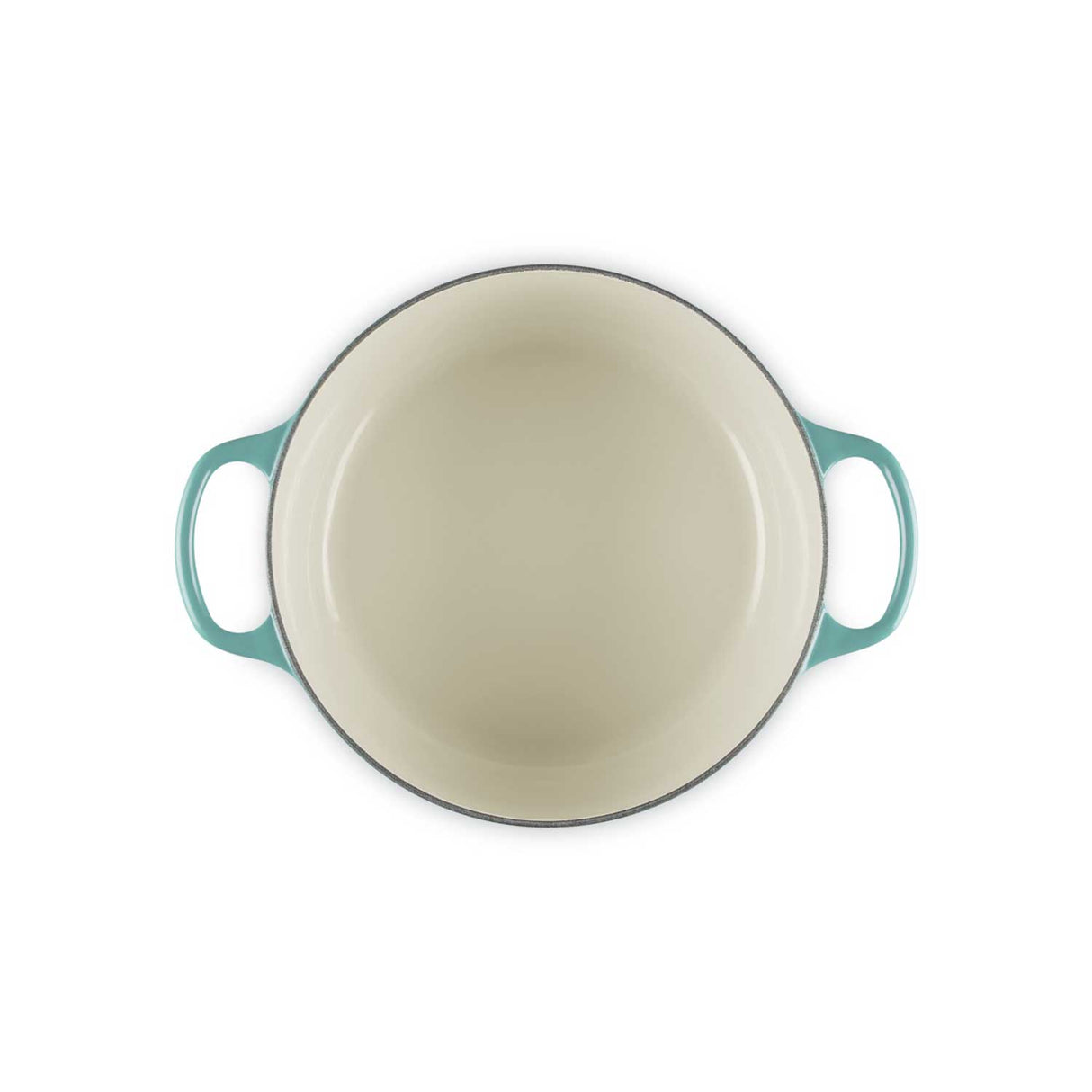 LE CREUSET Cocotte Rotonda Evolution 24cm Blu Riviera Ghisa Vetrificata