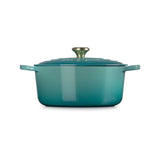 LE CREUSET Cocotte Rotonda Evolution 28cm Blu Riviera Ghisa Vetrificata