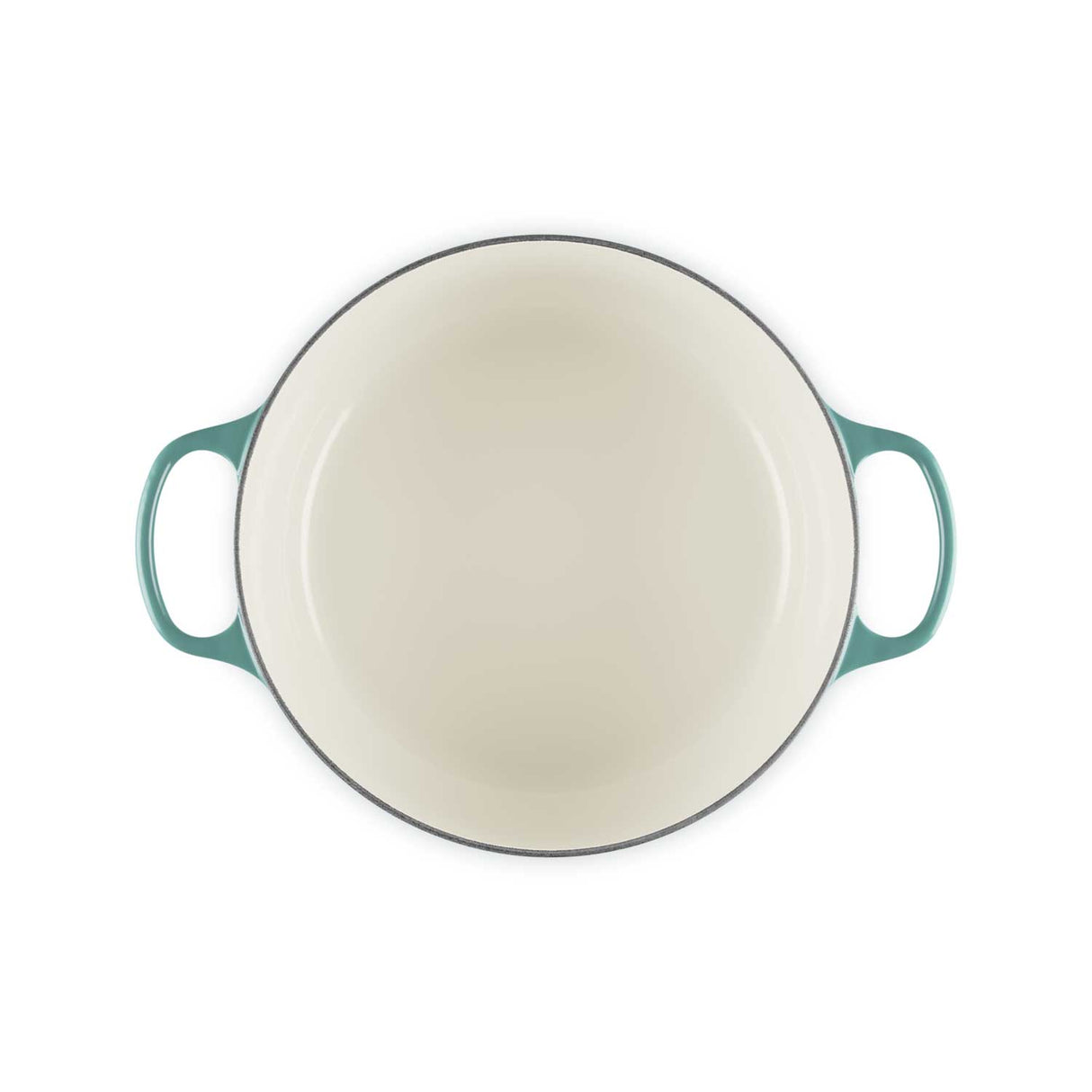 LE CREUSET Cocotte Rotonda Evolution 28cm Blu Riviera Ghisa Vetrificata