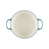 LE CREUSET Cocotte Rotonda Evolution 28cm Blu Riviera Ghisa Vetrificata