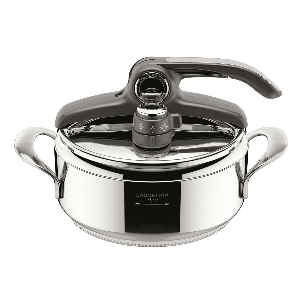 LAGOSTINA Pentola Pressione Diva Lagoeasy'Up 3,5L Acciaio Inox 18/10