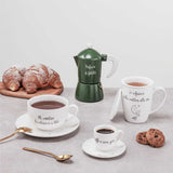 LA PORCELLANA BIANCA Gli Onesti Tazzine Caffè con Piattino Set 2 Pezzi 80ml Bianco