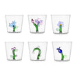 Set 6 bicchieri Ichendorf Botanica in vetro borosilicato con fiori interni