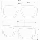 SELETTI x OKKIA Occhiali da Sole Kansas Unisex Neri Lenti Gialle