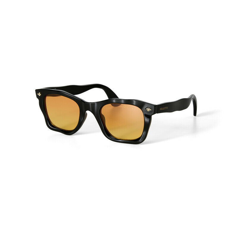 SELETTI x OKKIA Occhiali da Sole Dakota Unisex Neri Lenti Gialle