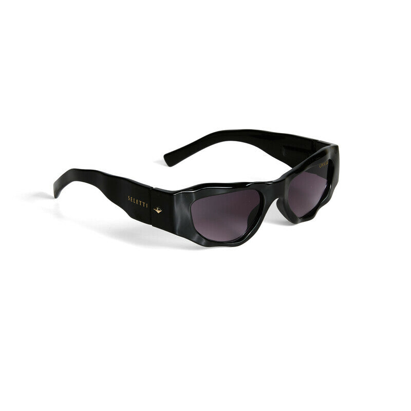 SELETTI x OKKIA Occhiali da Sole Colorado Unisex Neri Lenti Gialle