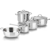 BARAZZONI Cuocimania Batteria Pentole 9 Pezzi Acciaio Inox Made in Italy