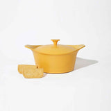 COOKUT L'Incredibile Cocotte in Metallo 24cm Giallo Mango con Pomello e Presine