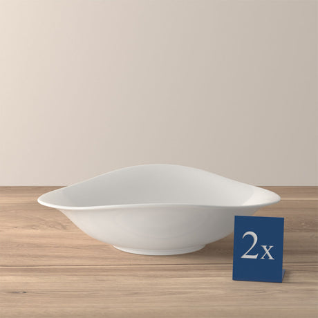 VILLEROY & BOCH Vapiano Scodelle da Pasta Set 2 Pezzi Ciotole Coppe 920ml Porcellana