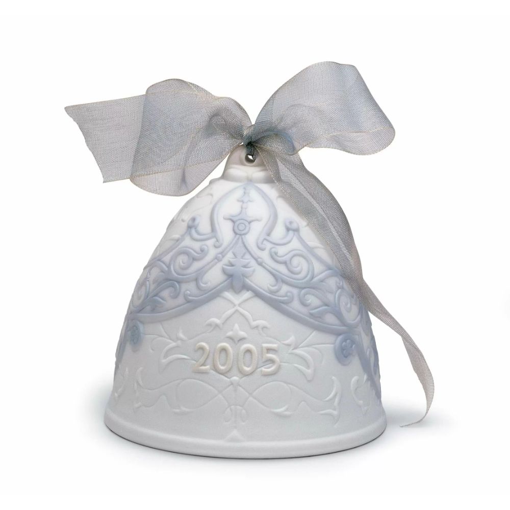 Lladró Campana di Natale 2005 Porcellana Bianco 8x8cm