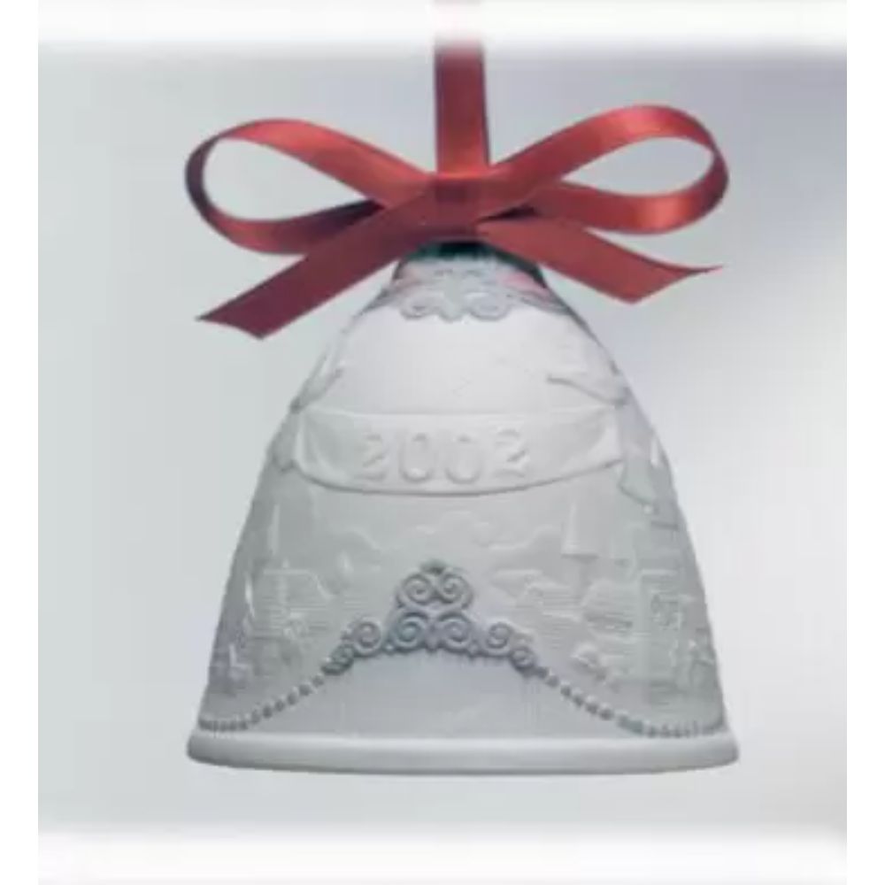 Lladró Campana di Natale 2002 Porcellana Bianco H8cm
