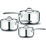 LAGOSTINA Accademia Casseruola Fonda Manico Lungo 16cm Acciaio Inox
