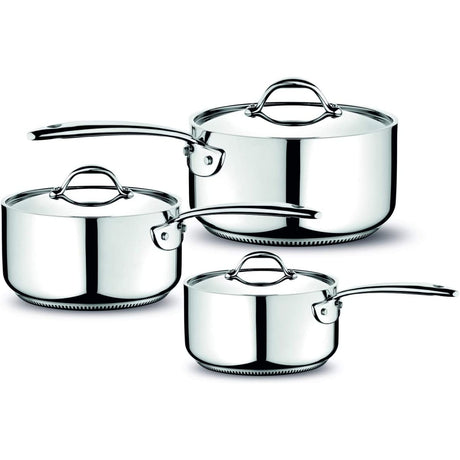 LAGOSTINA Accademia Casseruola Fonda Manico Lungo 16cm Acciaio Inox