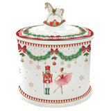 EASY LIFE Magie de Noel Barattolo Biscottiera Natalizia 14x16,5cm Porcellana