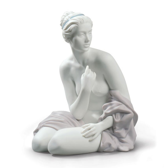 Lladró - Figura Statua Porcellana Donna Bagnante Seduta 22cm 01009157