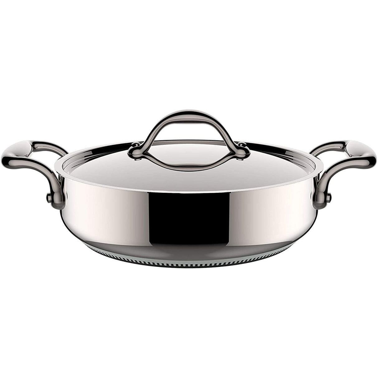 LAGOSTINA Accademia Casseruola Bassa 2 Maniglie con Coperchio 24cm Acciaio Inox