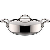 LAGOSTINA Accademia Casseruola Bassa 2 Maniglie con Coperchio 24cm Acciaio Inox
