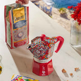 BIALETTI Dolce & Gabbana Carretto Siciliano Moka 3 Tazze con Caffè Perfetto Moka Irresistibile