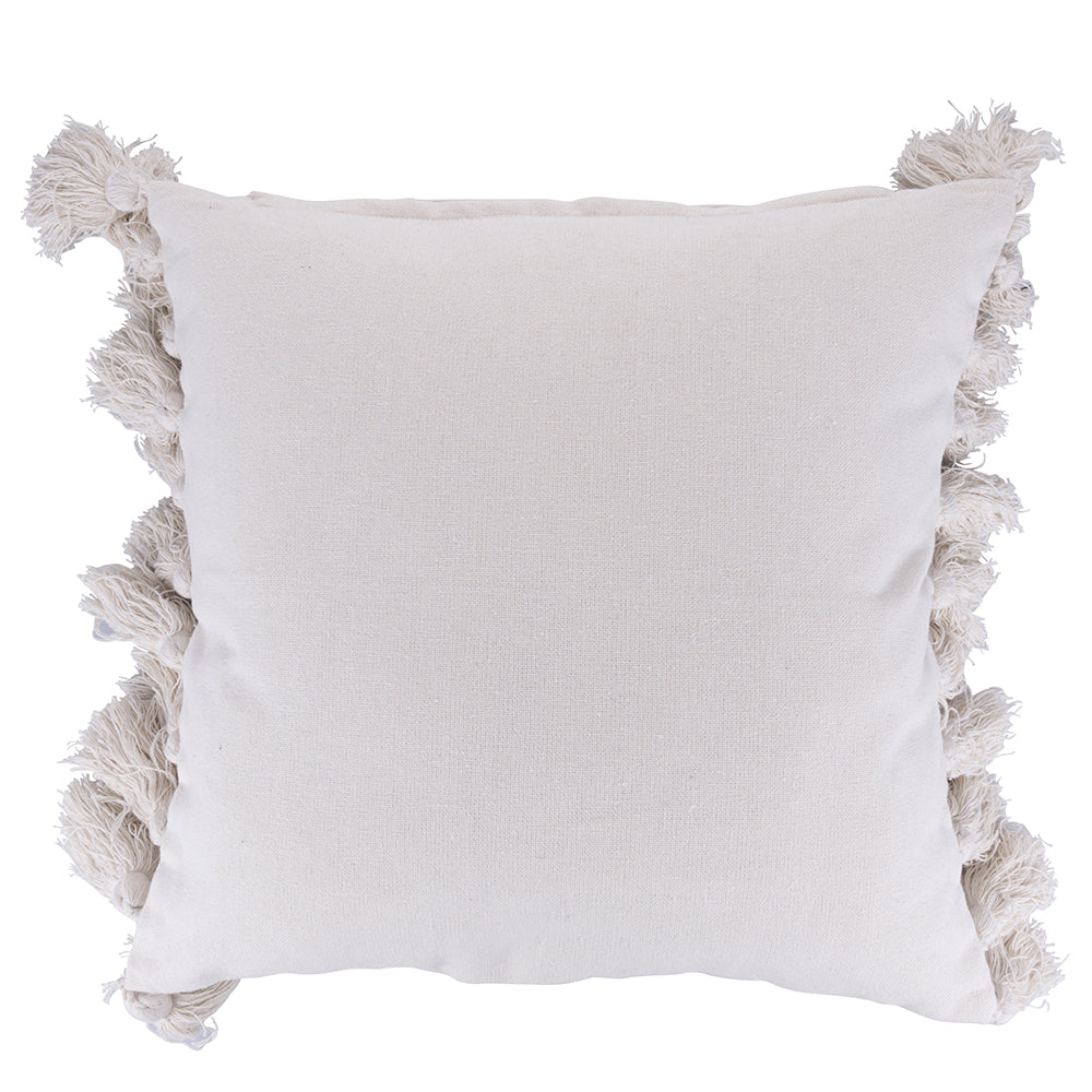VILLA D'ESTE HOME TIVOLI Cuscino con Nappine Bianco 45x45cm Cotone 100%