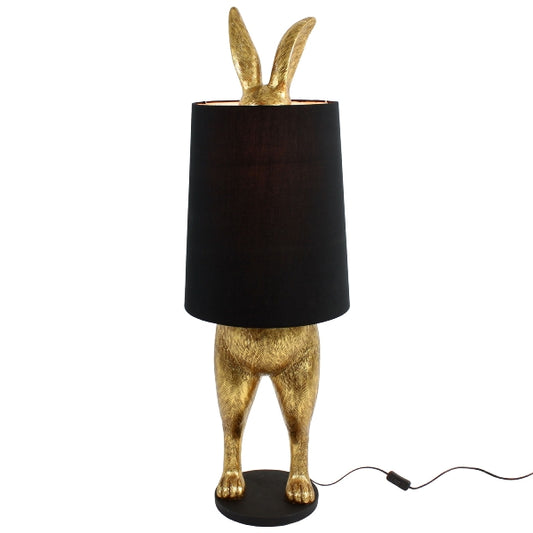 WERNS Lampada da Terra Coniglio Rabbit Oro/Nero 39x115cm