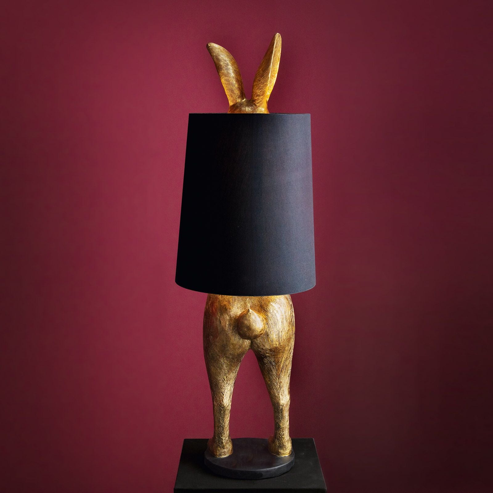 WERNS Lampada da Terra Coniglio Rabbit Oro/Nero 39x115cm