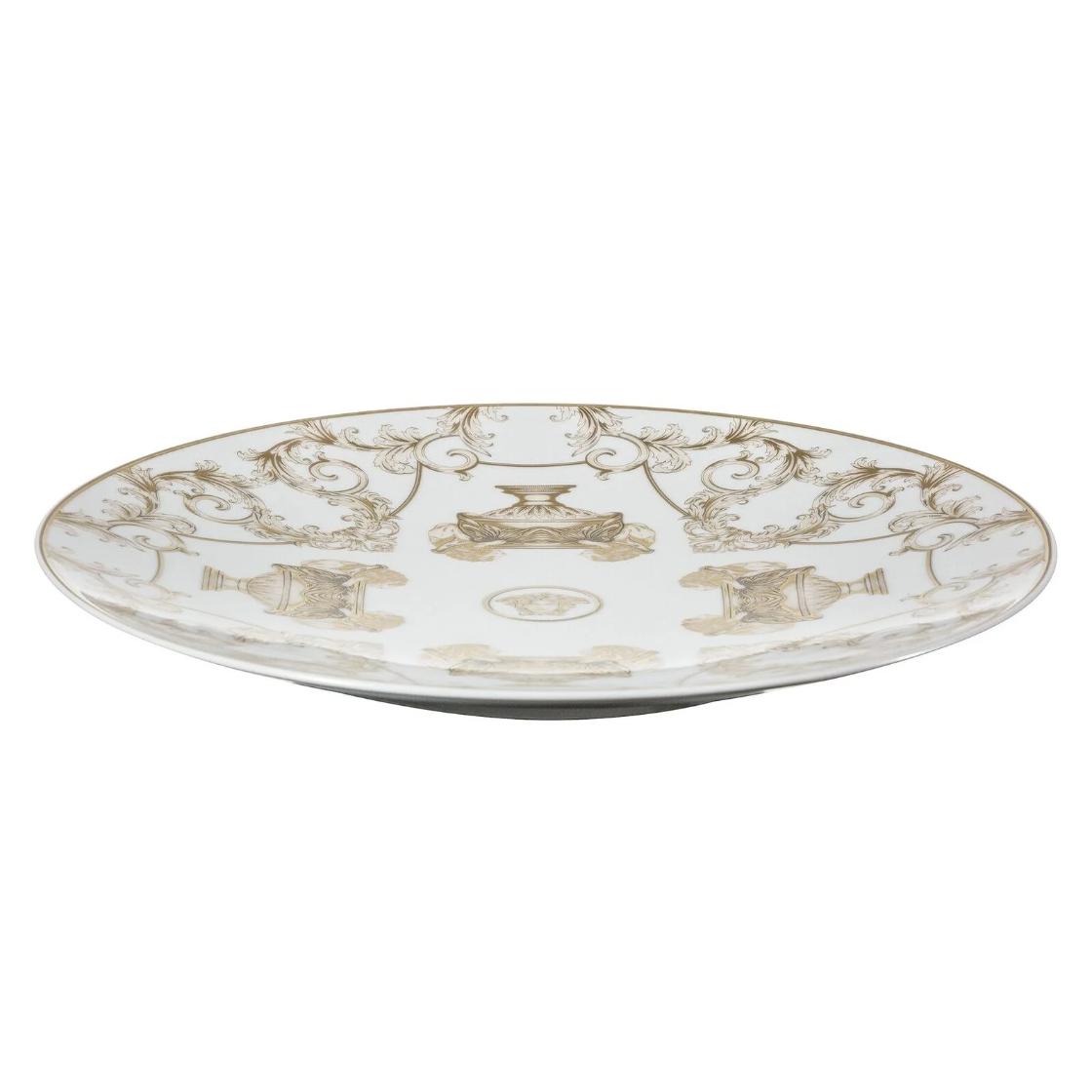 VERSACE Piatto Segnaposto La Coupe des Dieux  Bianco e Oro 33cm in Porcellana