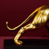WERNS Lampada da Tavolo Pantera Baghiro 60,5x38,5cm Oro Nero Poliresina