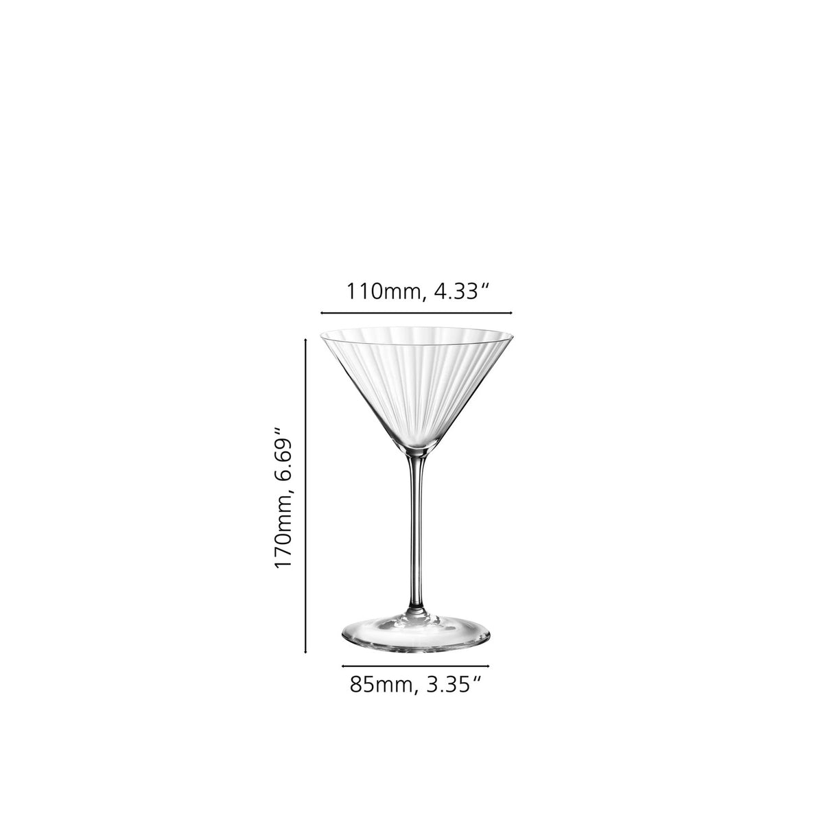 SPIEGELAU Lifestyle Coppa da Cocktail Martini in Cristallo Set 4 Pezzi 220ml