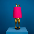 WERNS Lampada da Tavolo Coniglio Nascosto Bunny Magenta Oro 24x74cm