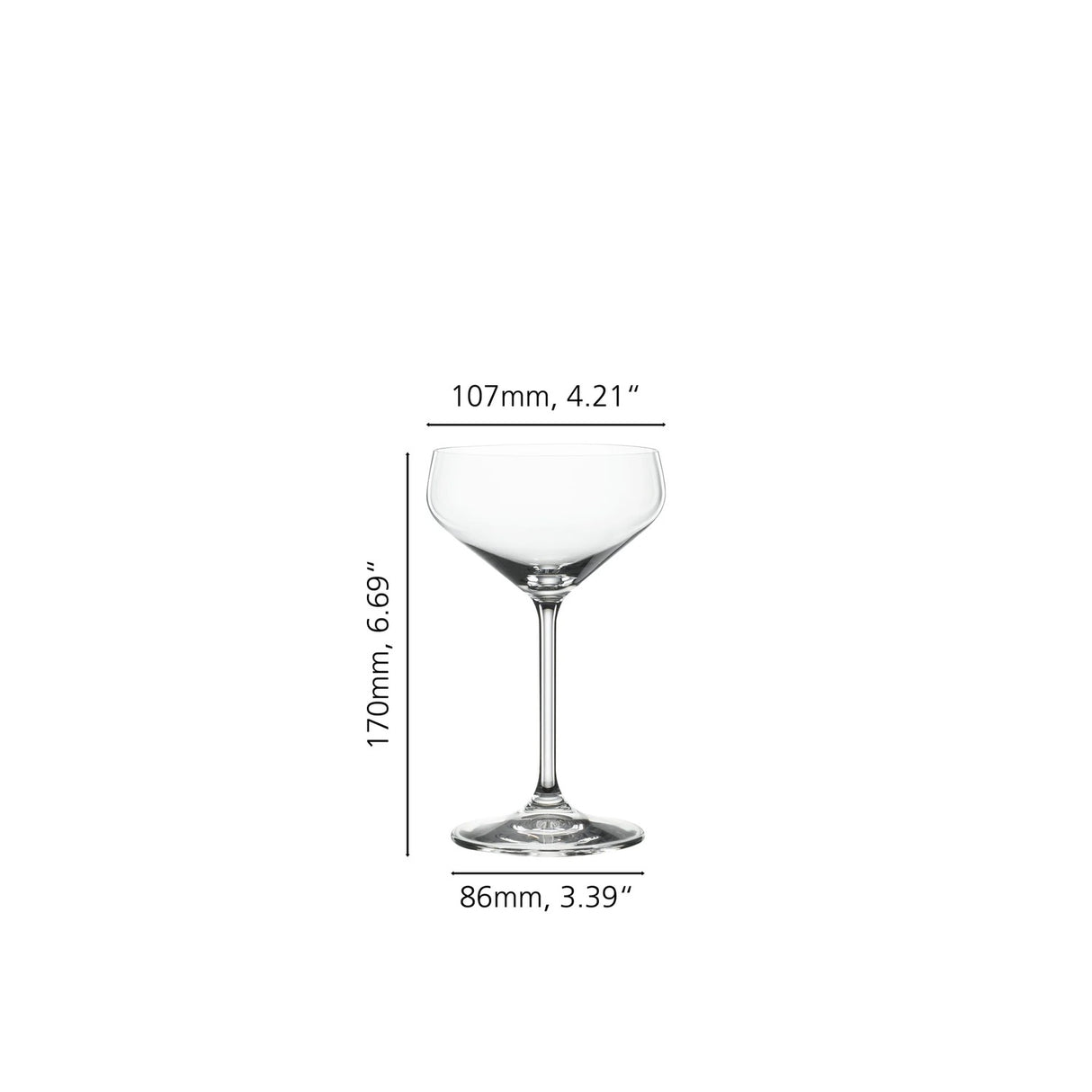 SPIEGELAU Style Coppetta da Spumante in Cristallo Set 4 Pezzi 290ml