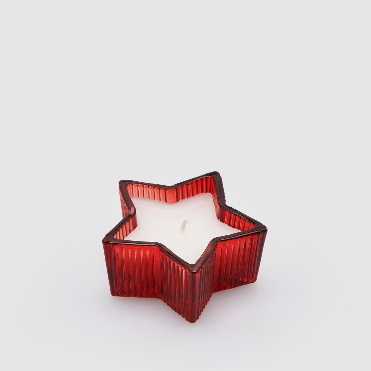 EDG Enzo De Gasperi Candela Natalizia a Stella Profumata Bordeaux scuro in Vetro e Cera 4x8,5cm