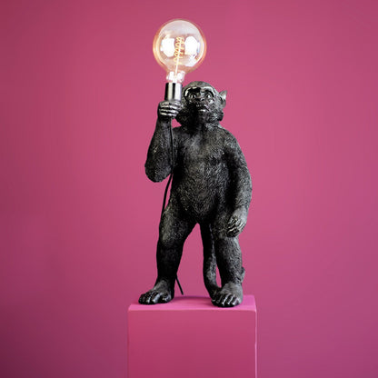 WERNS Lampada da Terra Koko Scimmia Nero 26,5x25,5x55cm
