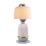 LLADRO' Lampada Kokeshi Rosa 29x13cm Porcellana