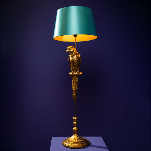 WERNS Lampada da Terra Tammi Pappagallo Oro Turchese 121cm