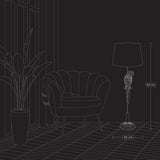 WERNS Lampada da Terra Tammi Pappagallo Oro Turchese 121cm