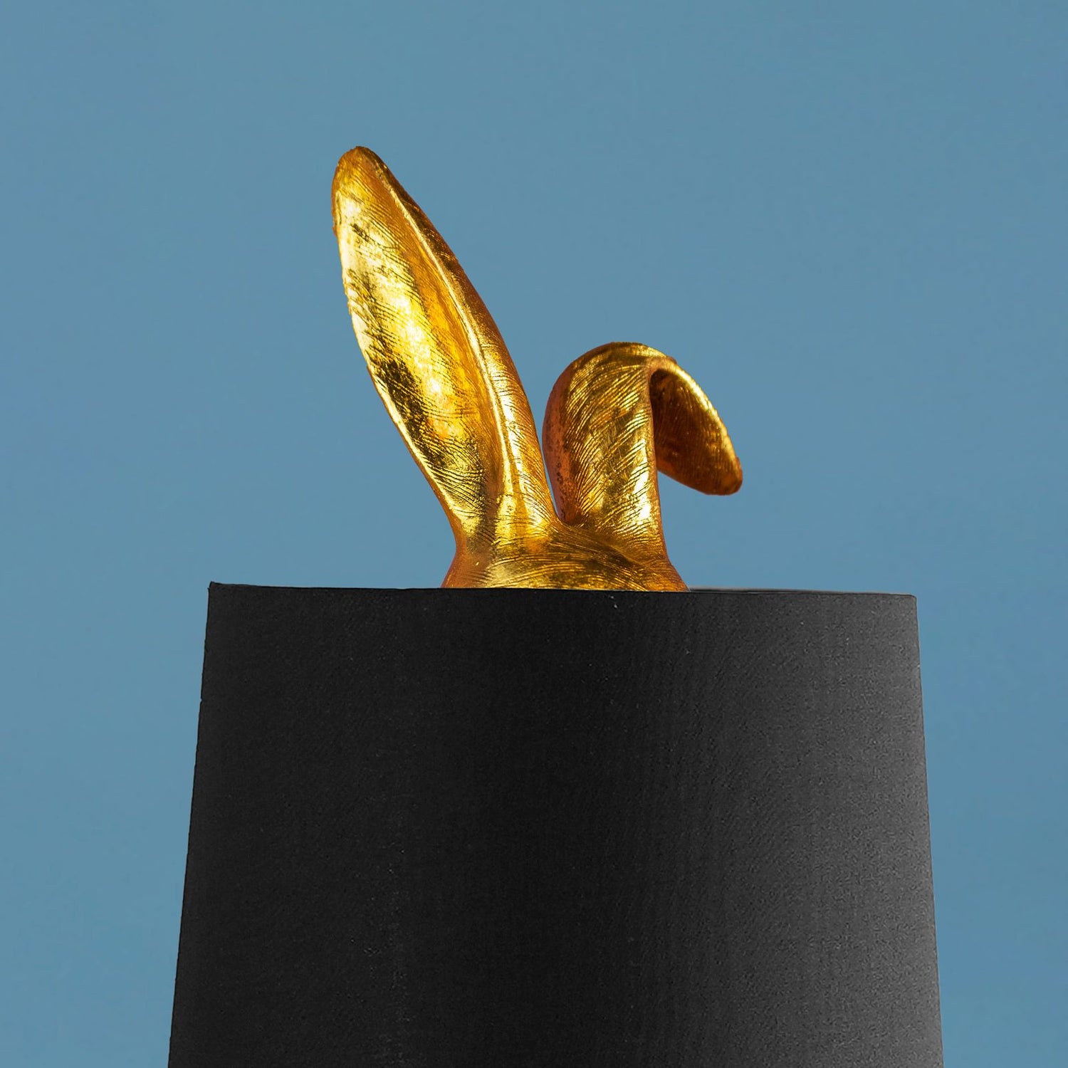 WERNS Lampada da Tavolo Coniglio Nascosto Bunny Nero Oro 24x24x74cm