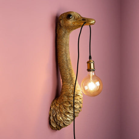 WERNS Lampada da Parete Franz Josef Struzzo Oro 24,5x18,5x72cm
