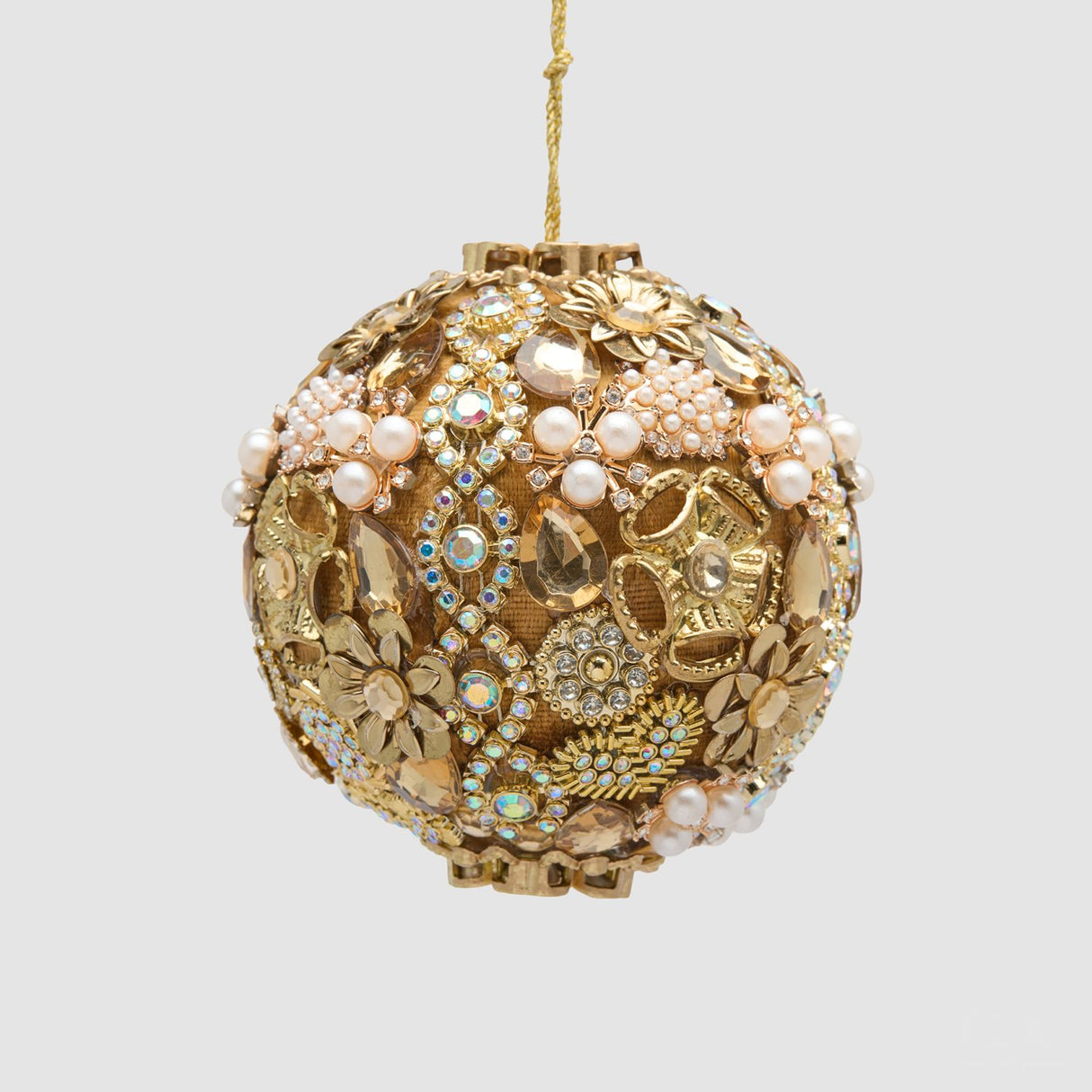 EDG Enzo De Gasperi Pallina di Natale Megagem Oro scuro in Plastica 10cm